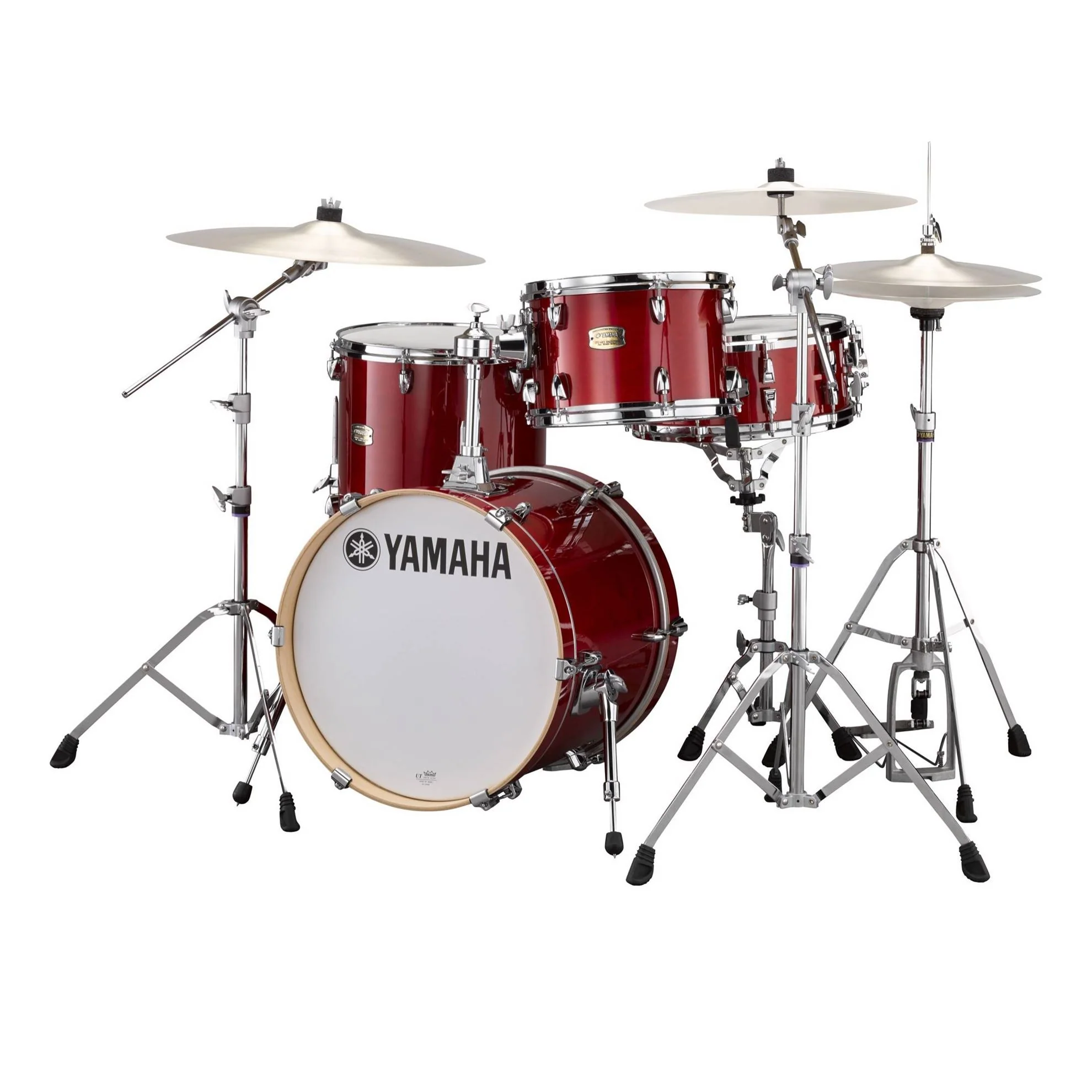Yamaha CTBOP Stage Custom 4-Piece Bop Kit with 18in Bass Drum plus Crosstown Hardware in Cranberry Red