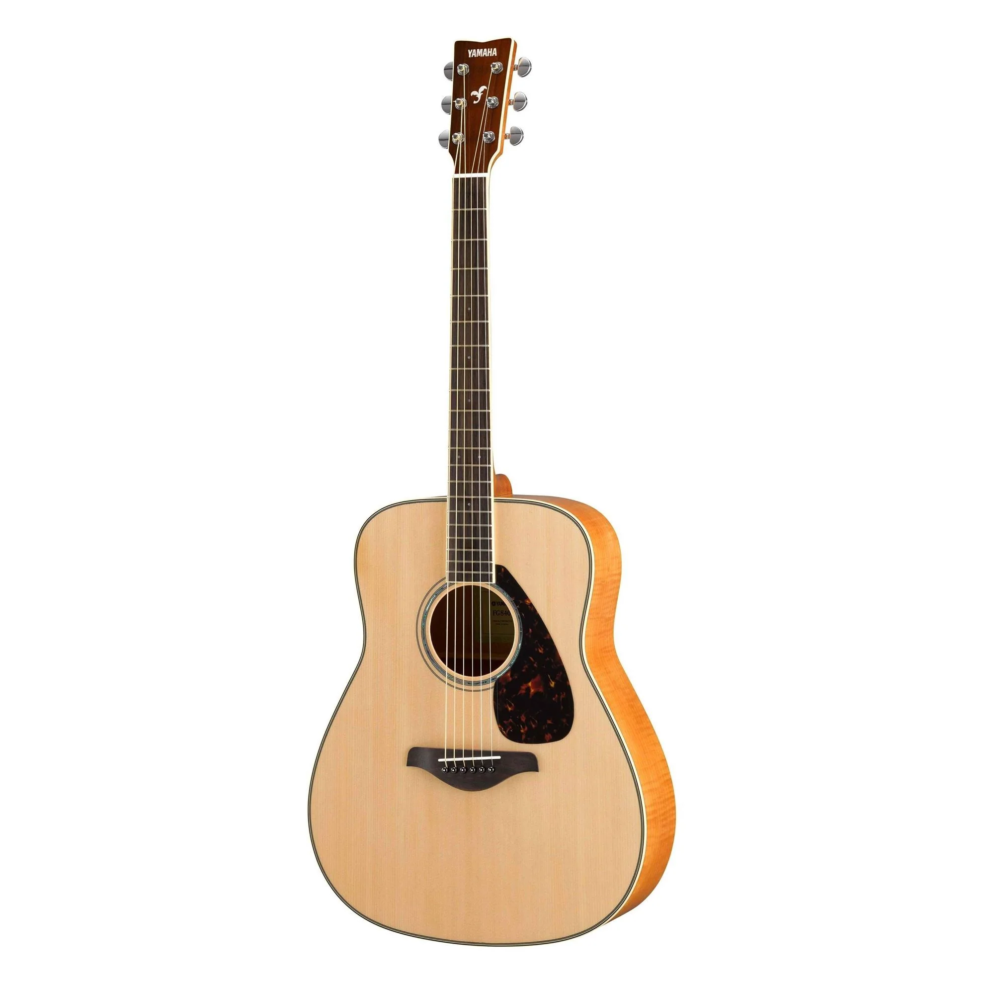 Yamaha FG840 Dreadnought Acoustic Guitar with Solid Spruce Top in Natural - Image 2