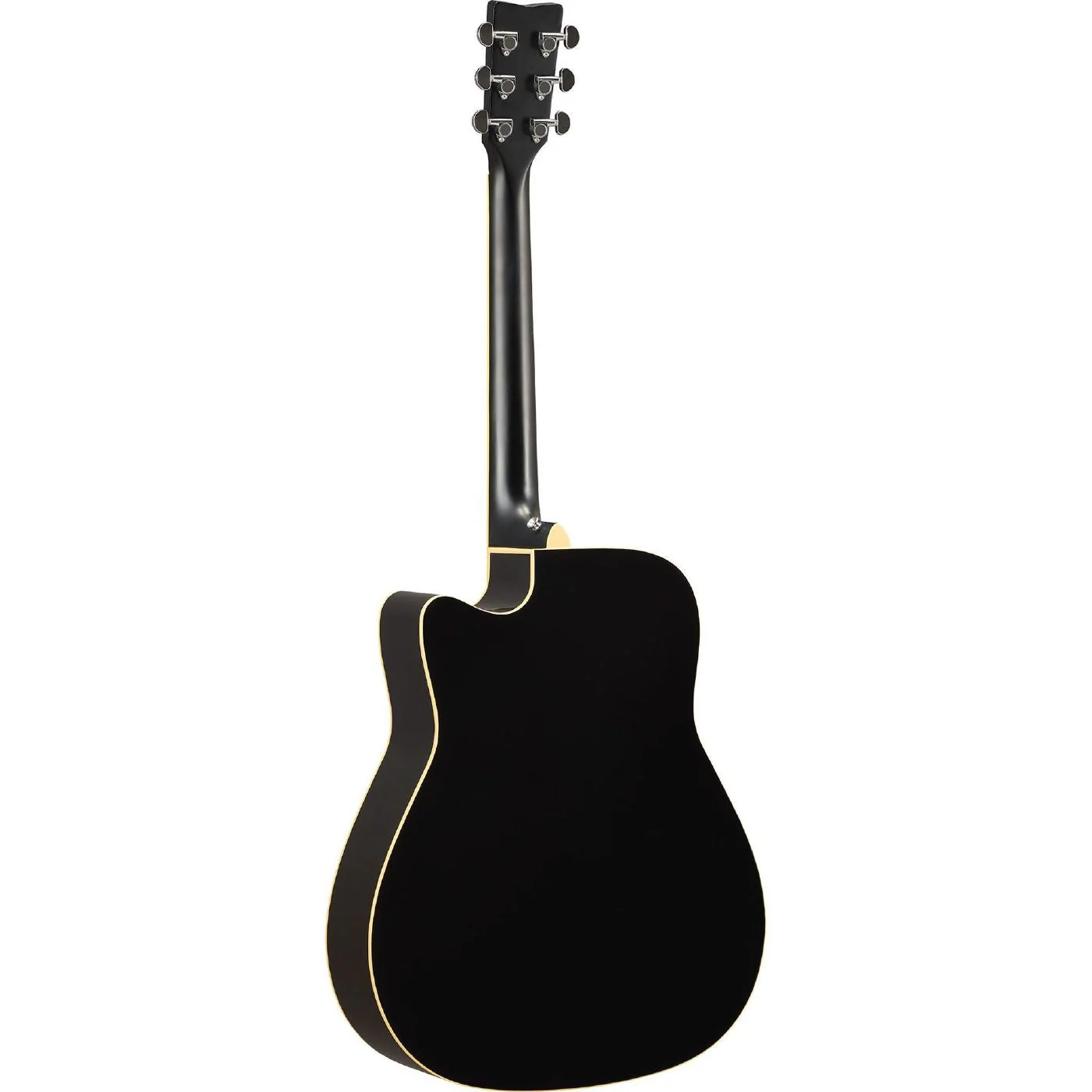 Yamaha FGC-TA Traditional Western Style Cutaway Acoustic Guitar Transatlantic Black - Image 3