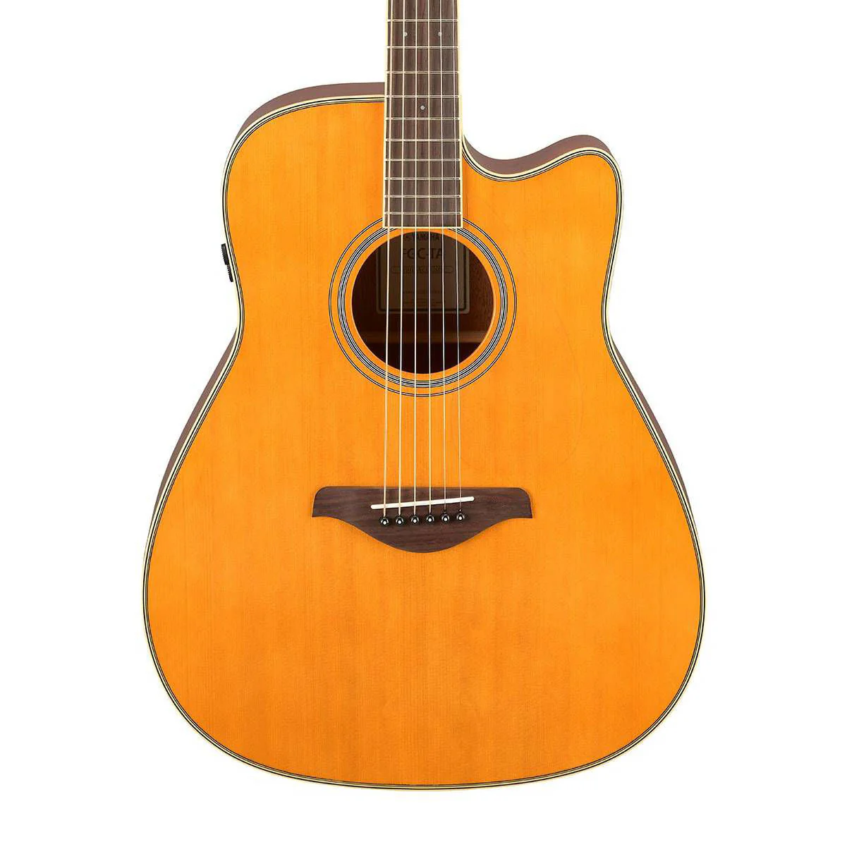 Yamaha FGC-TA Traditional Western Style Cutaway Acoustic Guitar Vintage Tint - Image 3