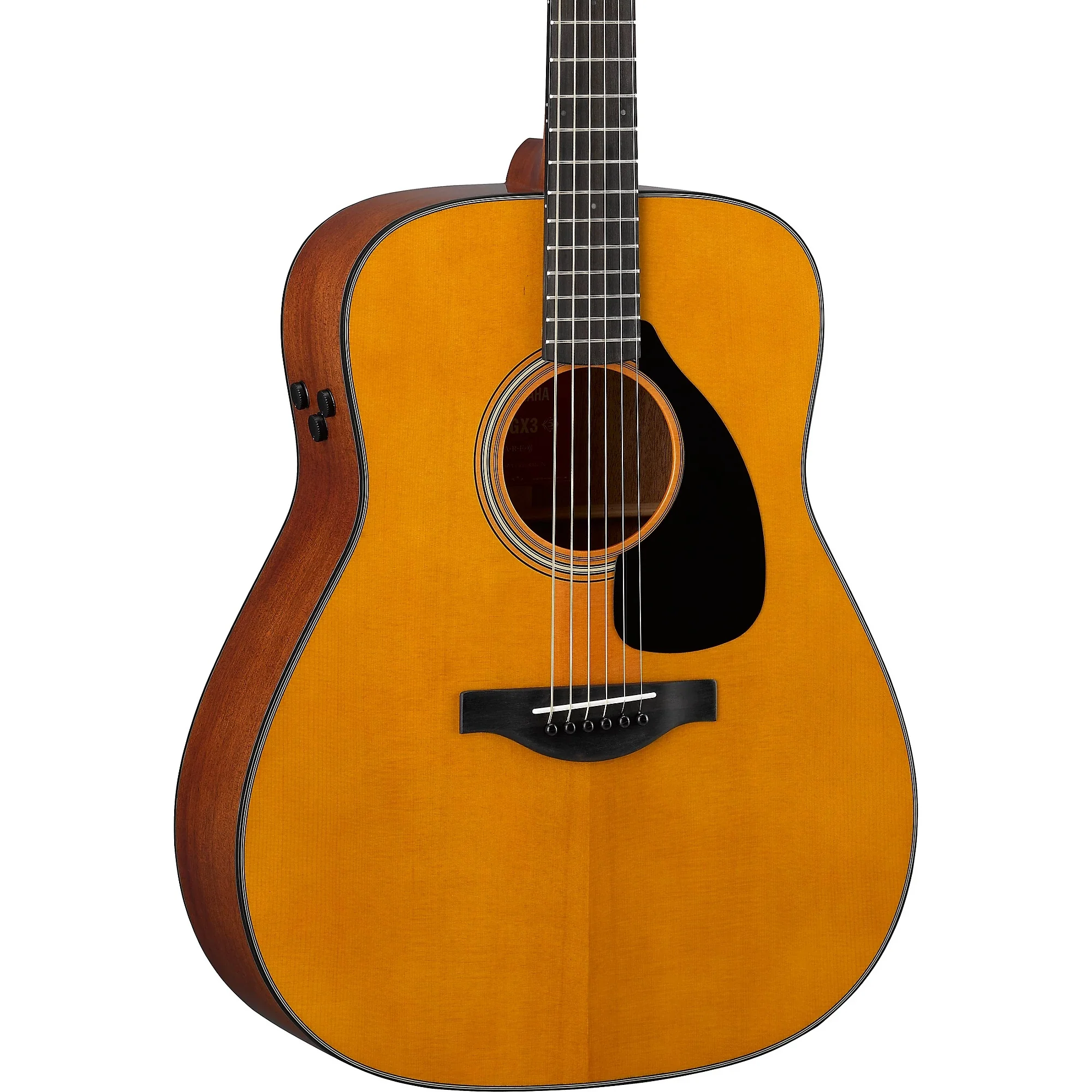 Yamaha FGX3 Red Label Dreadnought Acoustic Guitar in Vintage Natural - Image 3