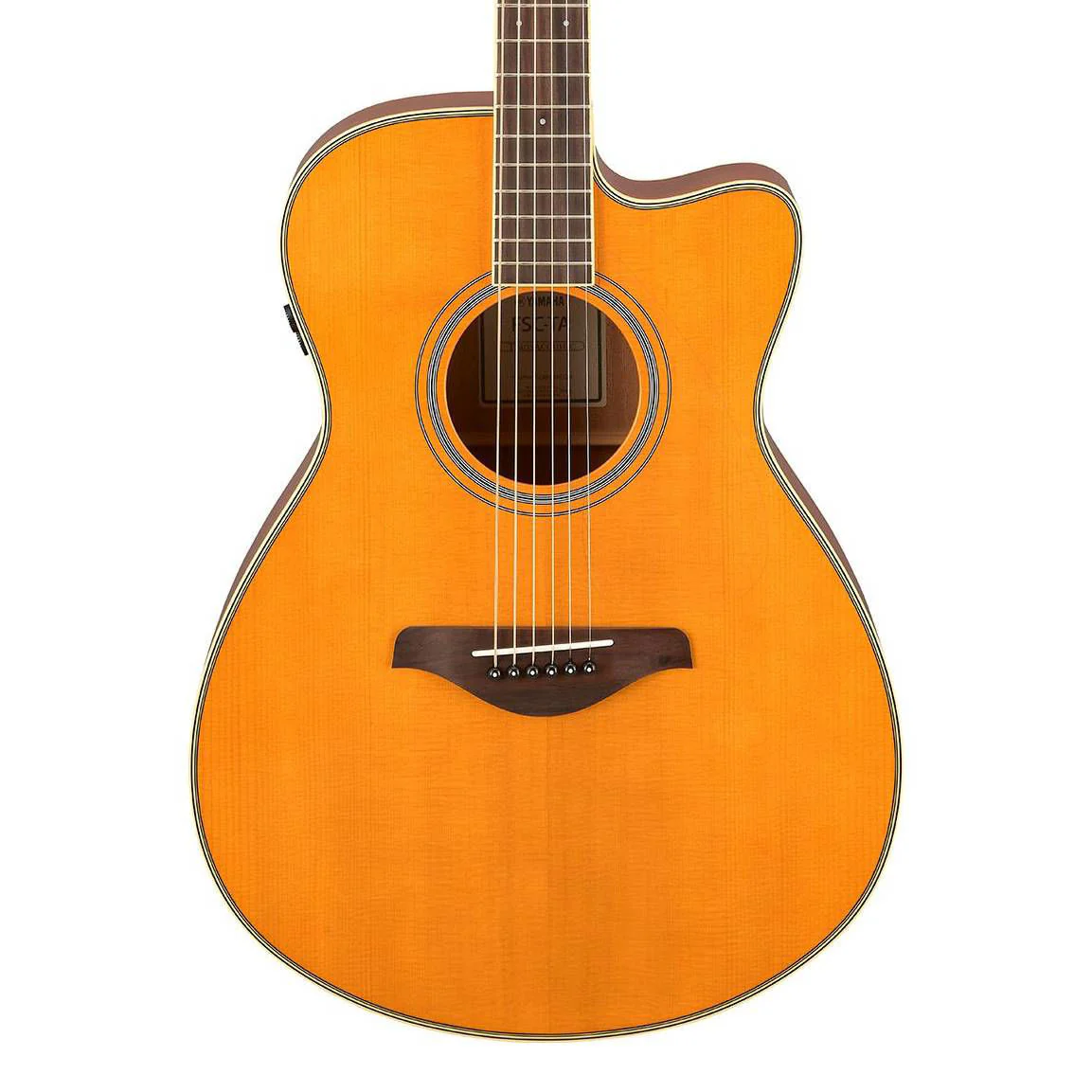 Yamaha FSC-TA Concert Style Cutaway Acoustic Guitar Vintage Tint - Image 3