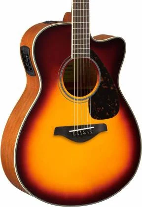 Yamaha FSX820C Dreadnought Acoustic Guitar with Solid Spruce Top in Brown S - Image 3