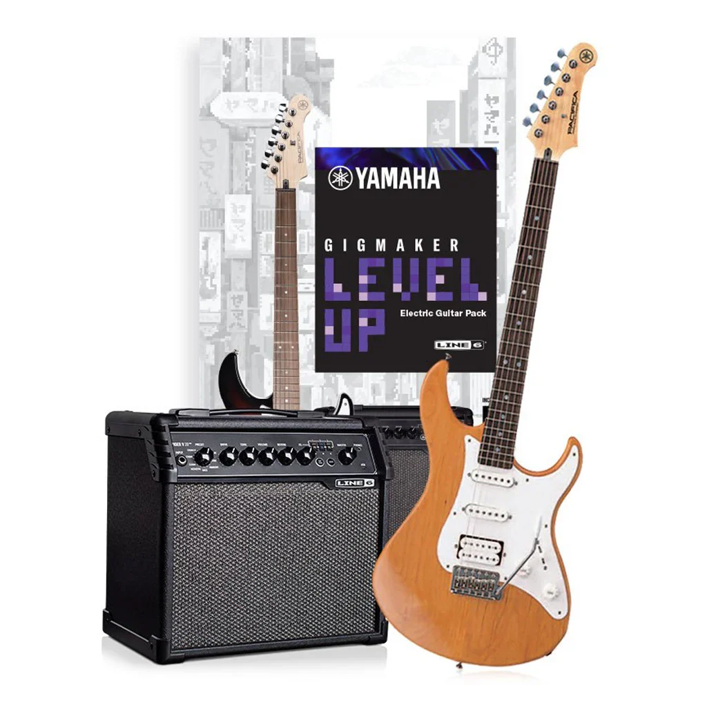 Yamaha Gigmaker Level Up Electric Guitar Package - Yellow Natural Satin