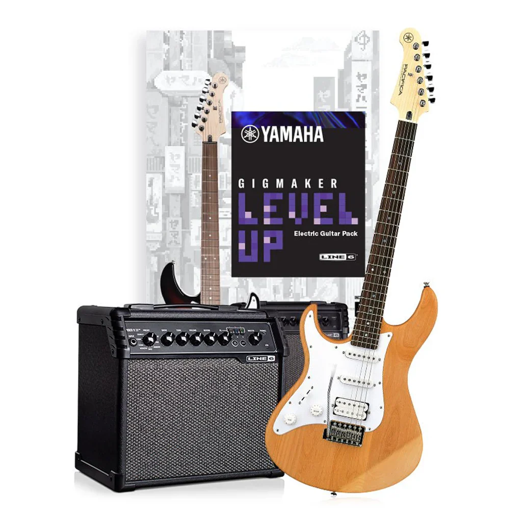 Yamaha Gigmaker Level Up Electric Guitar Package - Yellow Natural Satin L/H