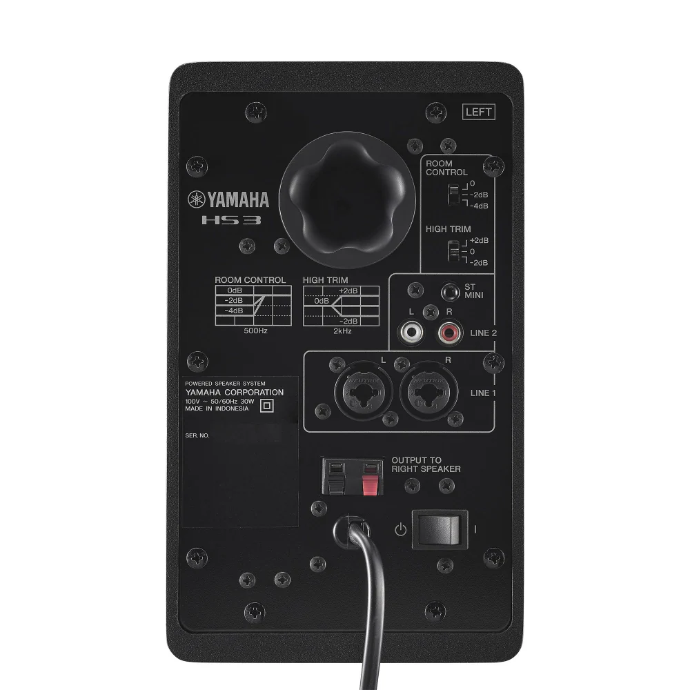 Yamaha HS3 3.5 Compact 2-Way Powered Studio Monitors in Black - Image 4
