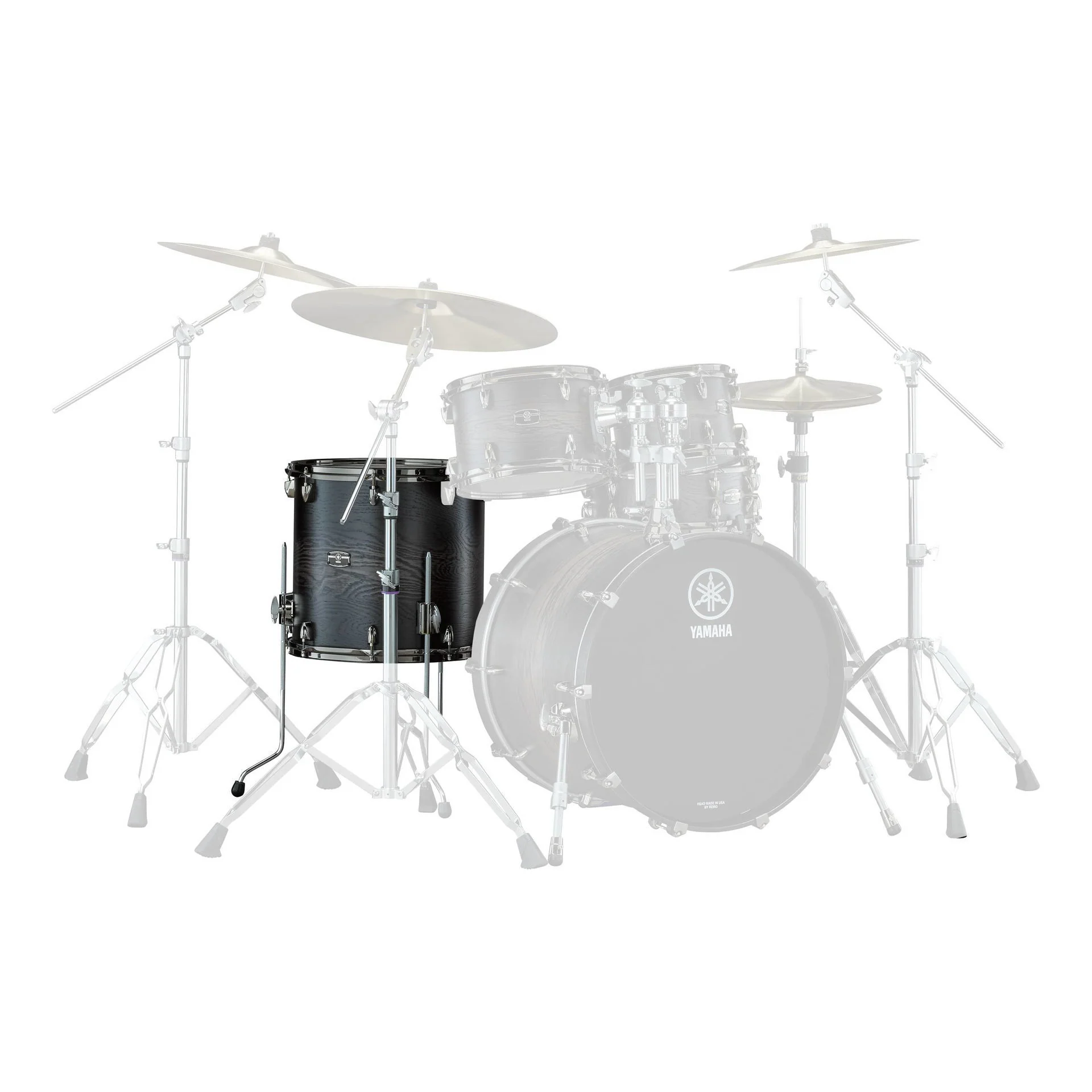 Yamaha Live Custom Hybrid Oak 16 x 15 Inch Floor Tom - Uzu Charcoal Sunburst