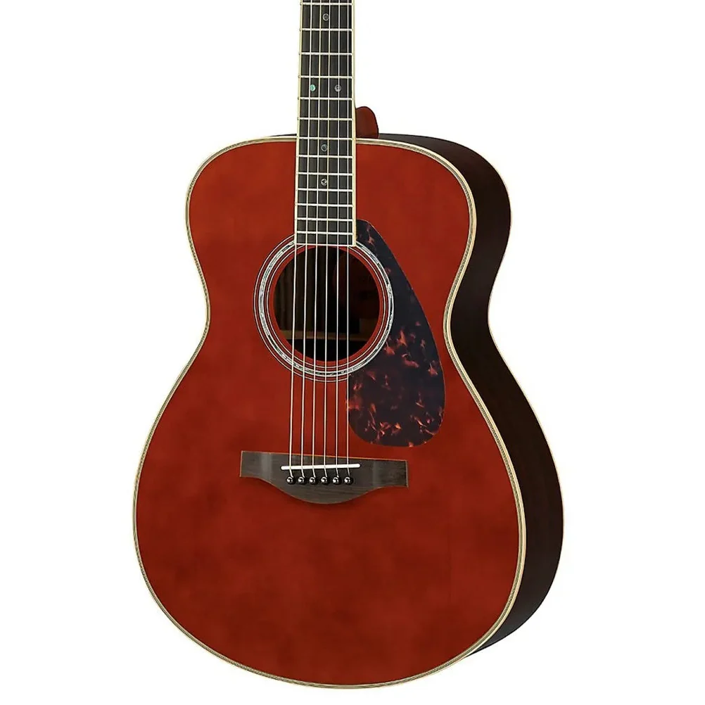 Yamaha LS16 Small Body Acoustic Guitar with Rosewood Back & Sides in Dark Tinted Natural - Image 2