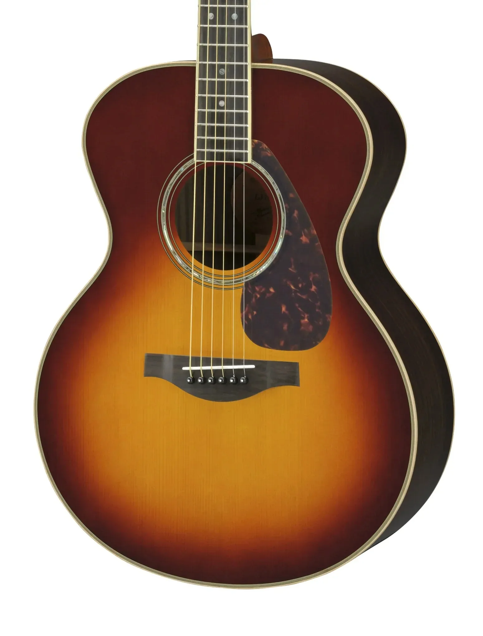 Yamaha LS6 Small Body Acoustic Guitar with Rosewood Back & Sides in Brown S - Image 2