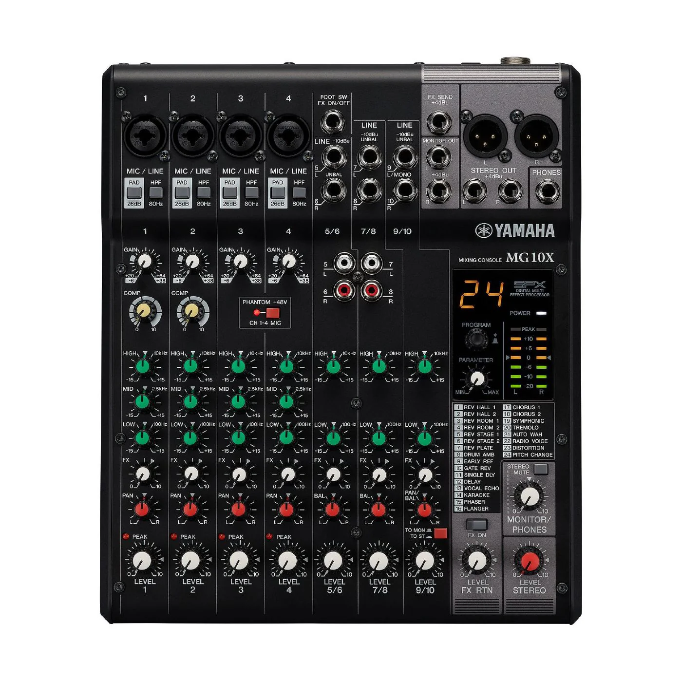 Yamaha MG10X 10 Channel Analog Mixer with Built in Effects - Image 4