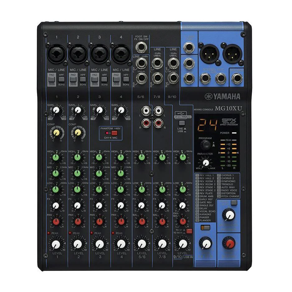 Yamaha MG10XU 10-Channel Analog Mixer with Built-In Effects