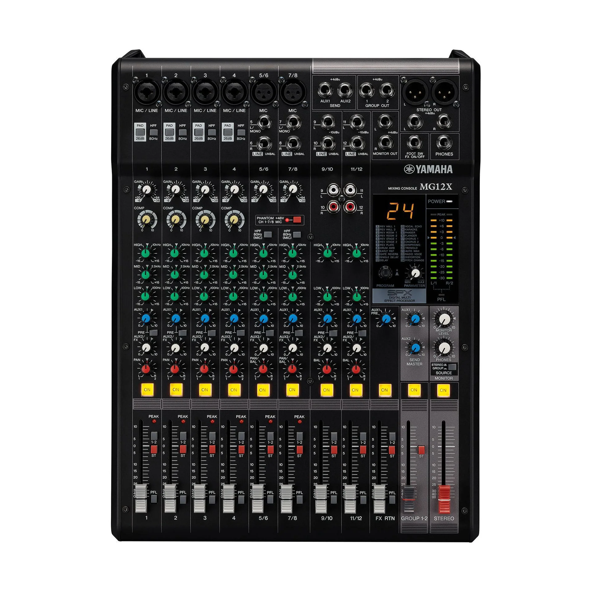 Yamaha MG12X 12 Channel Analog Mixer with Built in Effects - Image 6