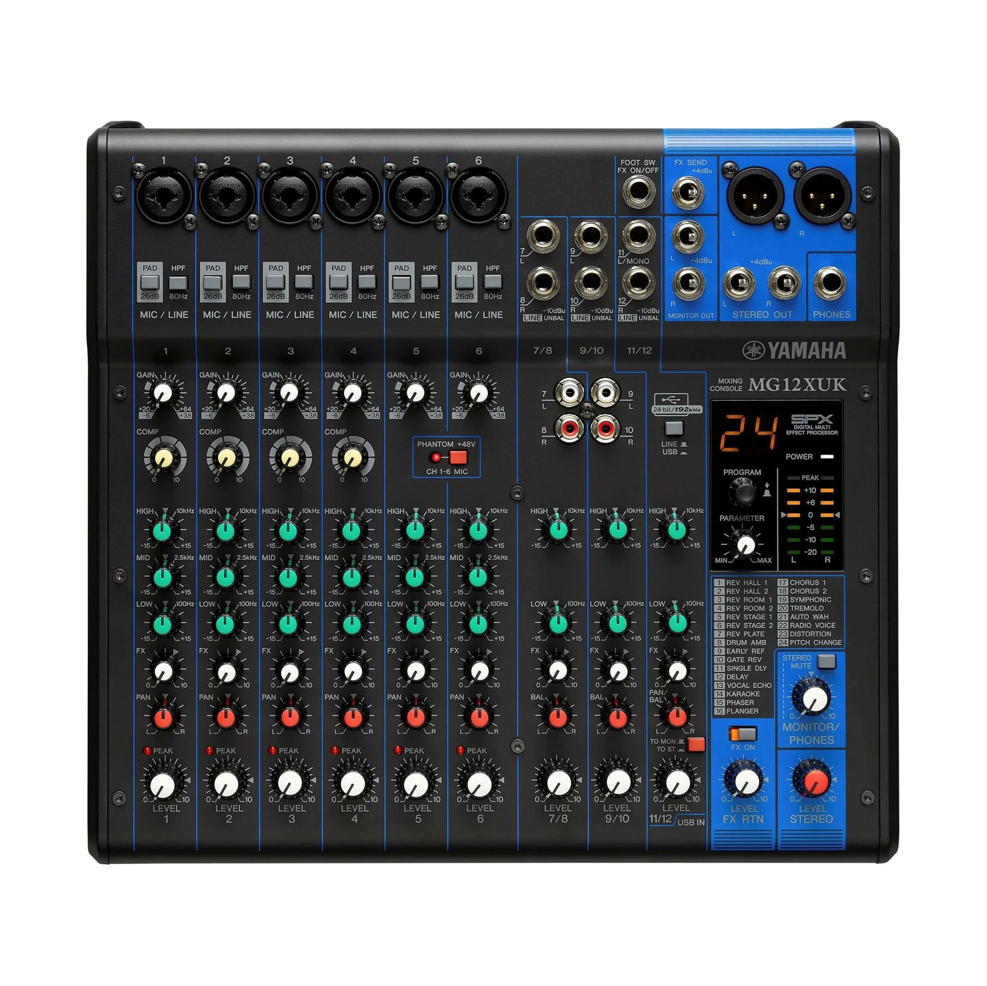 Yamaha MG12XUK Mixing Console 12 Channel D-Pre with Rotary Knobs - Image 2