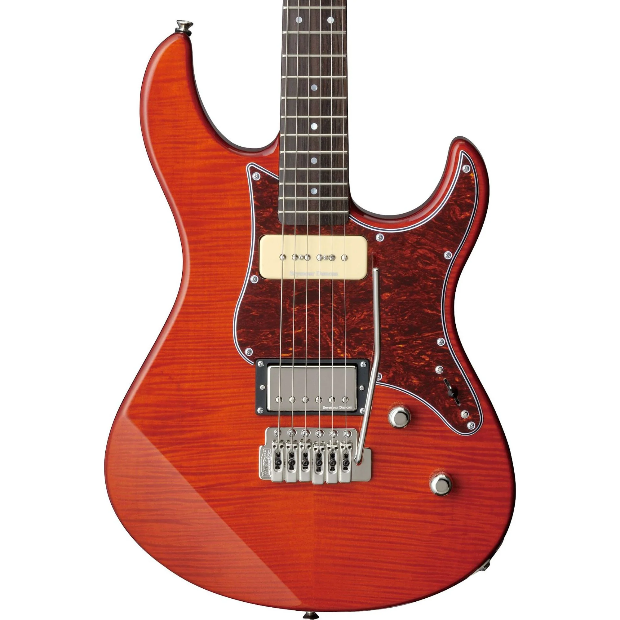 Yamaha PAC611V Pacifica Electric Guitar with Tinted Maple Neck in Caramel Brown Flamed Maple - Image 2