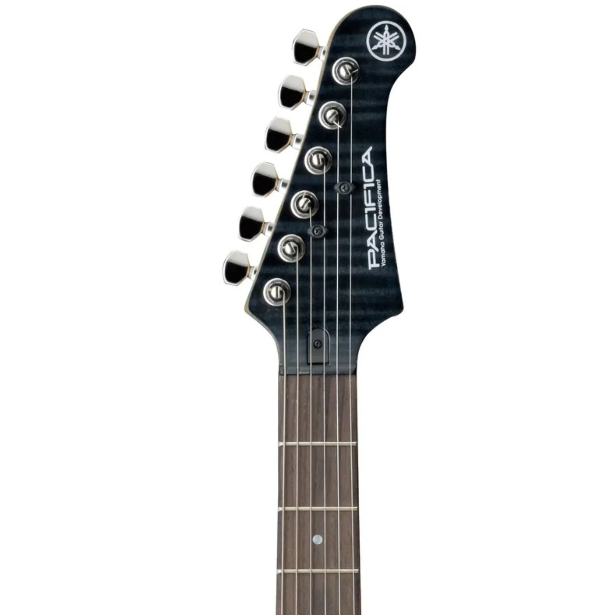 Yamaha PAC611V Pacifica Electric Guitar with Tinted Maple Neck in Translucent Black Flamed Maple - Image 3