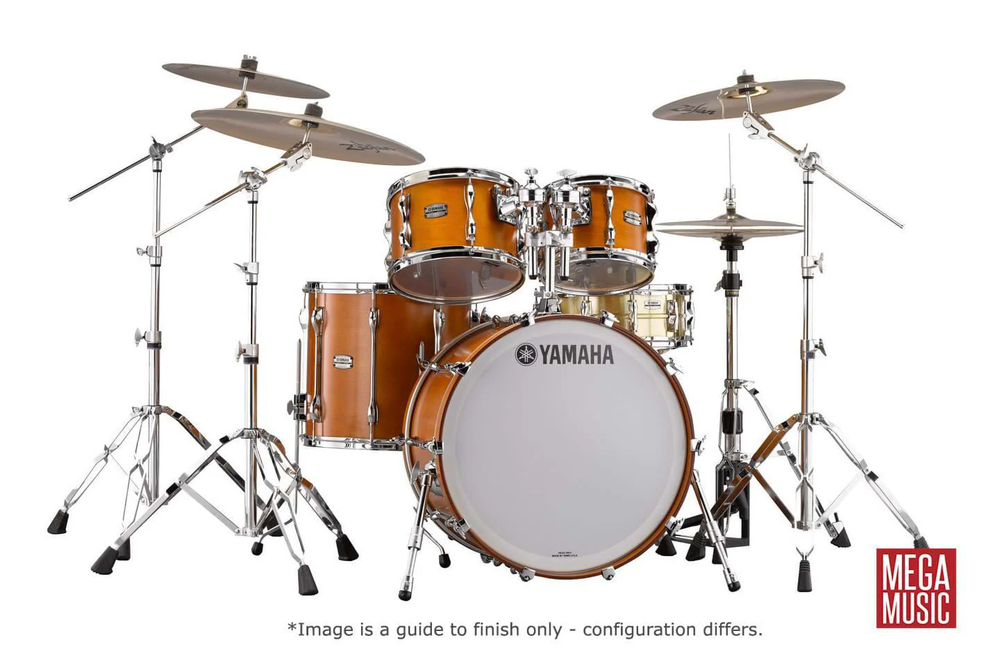 Yamaha Recording Custom Euro Drum Kit Shell Pack in Real Wood - Image 2