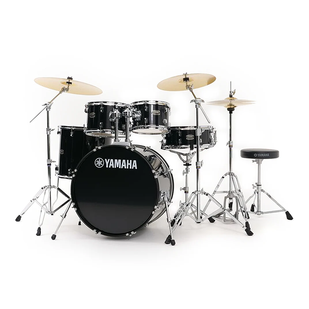 Yamaha RYD22 Rydeen Euro Acoustic Drum Kit with 22in Bass Drum in Black Gli
