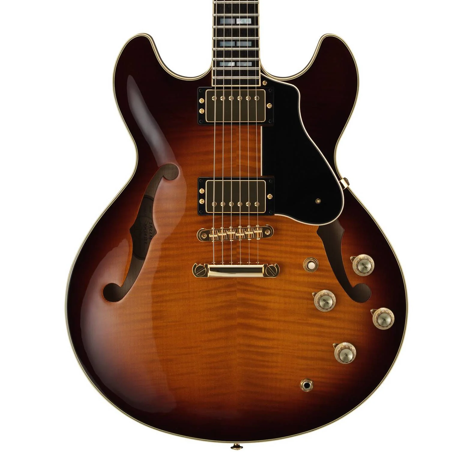 Yamaha SA2200 Semi-Hollow Body Electric Guitar in Brown Sunburst - Image 2