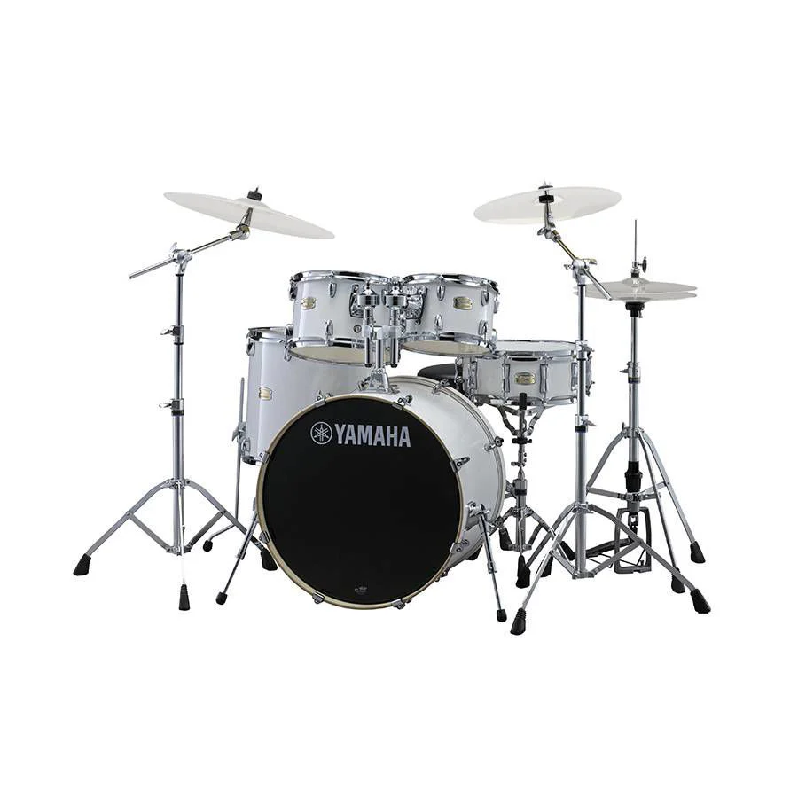 Yamaha SCB22 Stage Custom Euro Birch Acoustic Drum Kit with 22in Bass Drum in Pure White