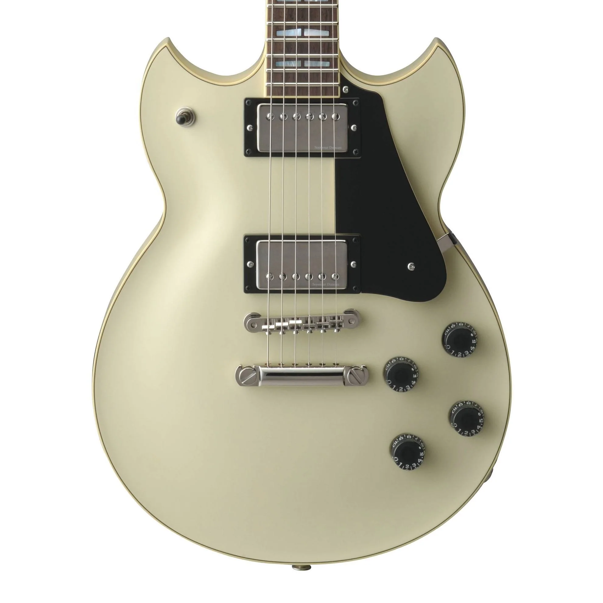 Yamaha SG1820 Hand-Crafted Electric Guitar with Mahogany Neck & Rosewood Fingerboard in Vintage White - Image 2