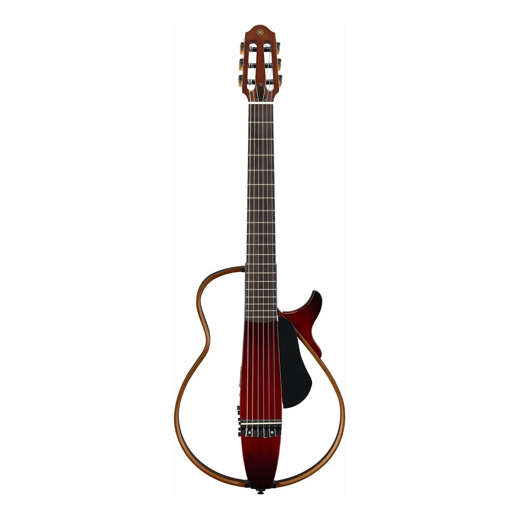 Yamaha SLG200N Nylon Silent Guitar in Crimson Red Burst - Image 3