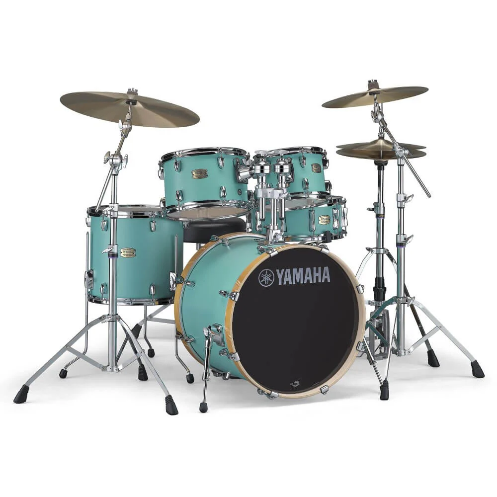 Yamaha Stage Custom Birch 5pce 22 Drum Shell Pack with EAD10 - Matte Surf Green