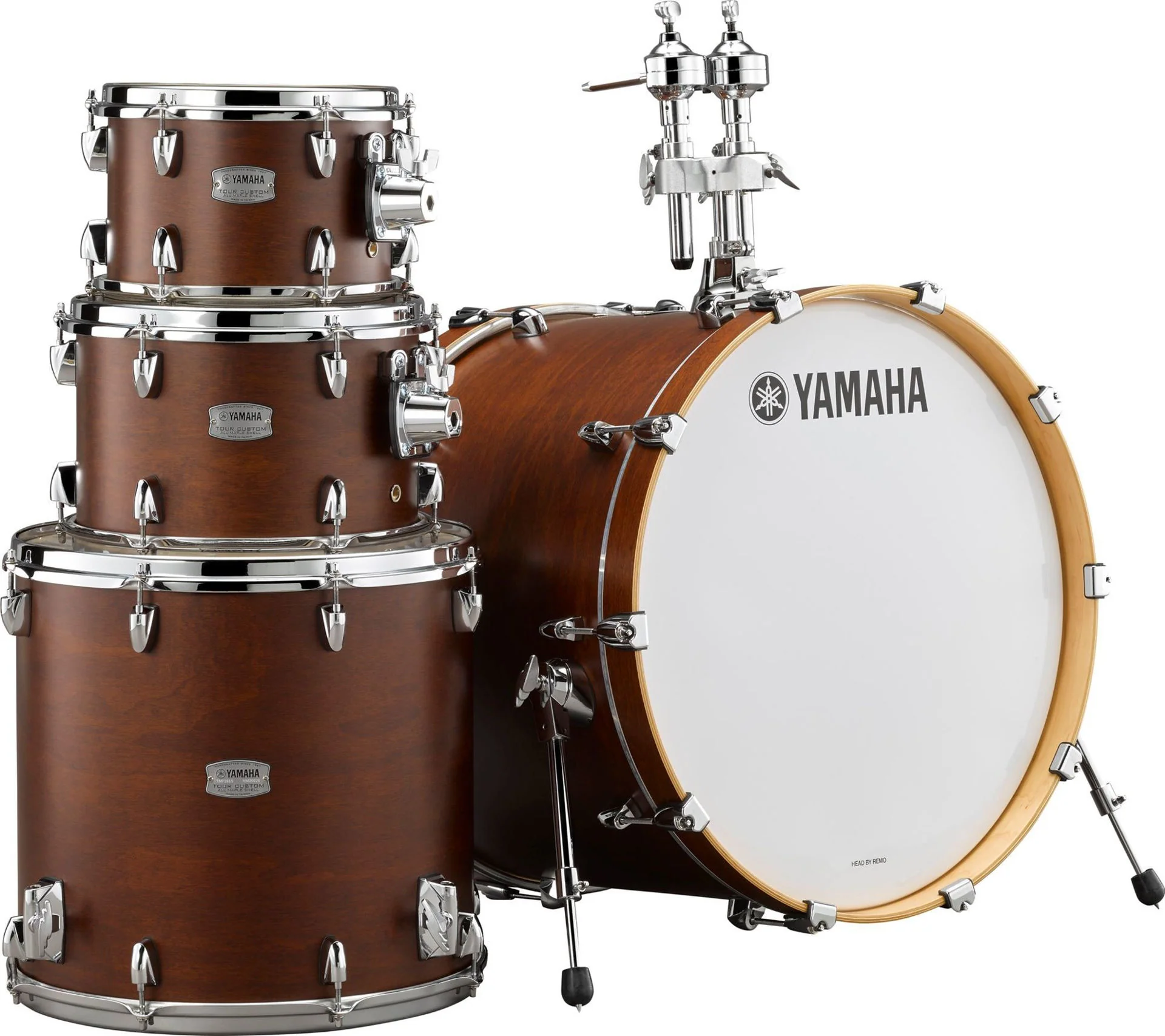 Yamaha TC22 Tour Custom 22in Euro Drum Kit with HW780 Hardware in Chocolate Satin - Image 2