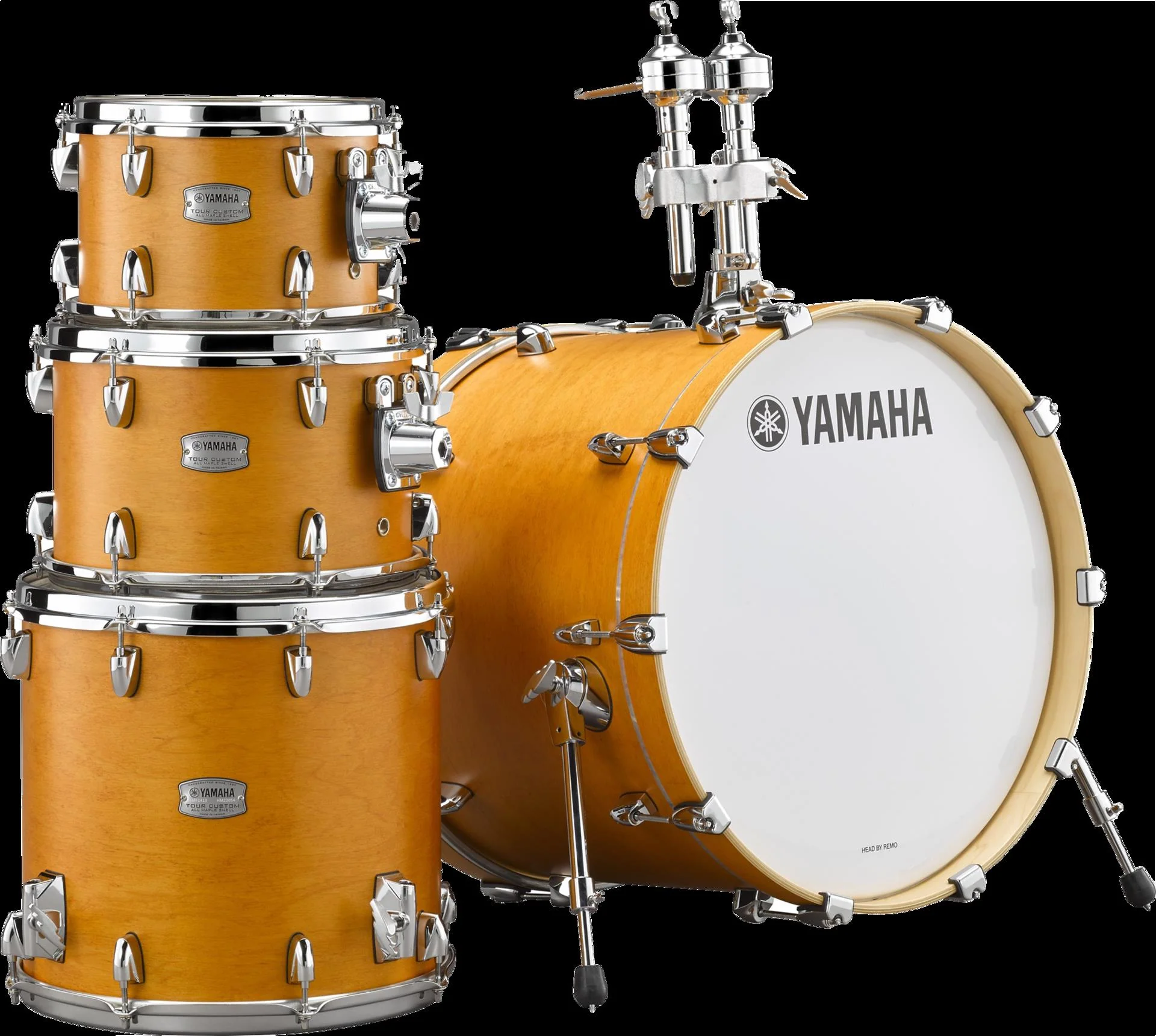 Yamaha Tour Custom 20 4pc Fusion Drum Kit with HW780 Hardware - Caramel Satin