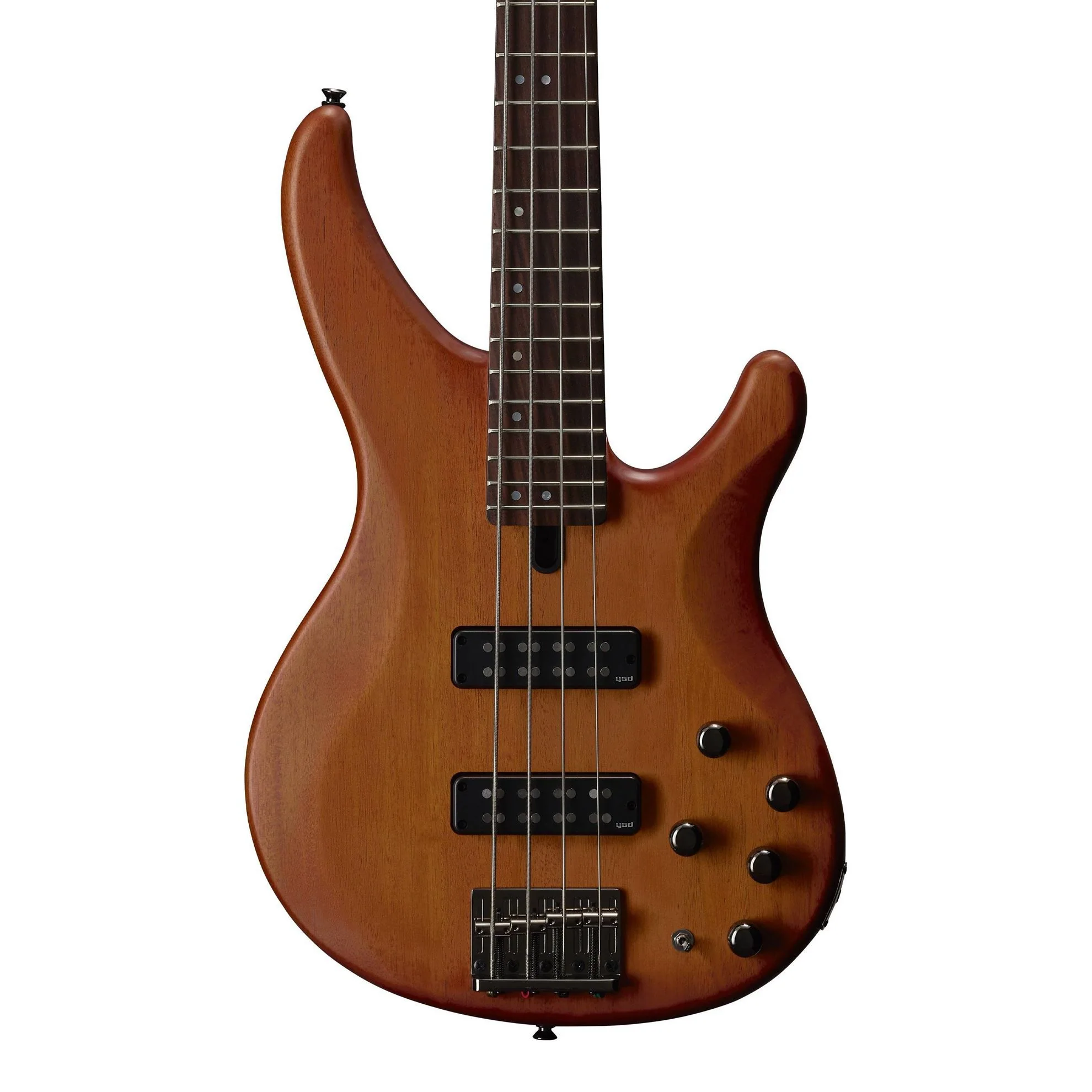 Yamaha TRBX504 4-String Bass Guitar with Maple/Mahogany Neck in Brick Burst - Image 2