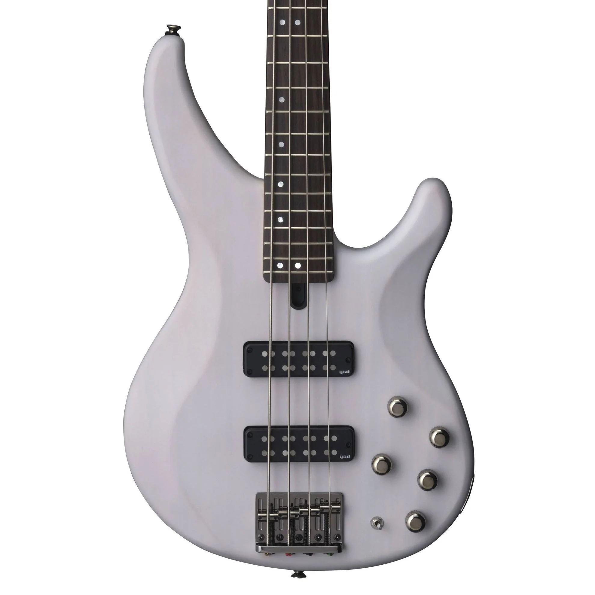 Yamaha TRBX504 4-String Bass Guitar with Maple/Mahogany Neck in Translucent White - Image 2