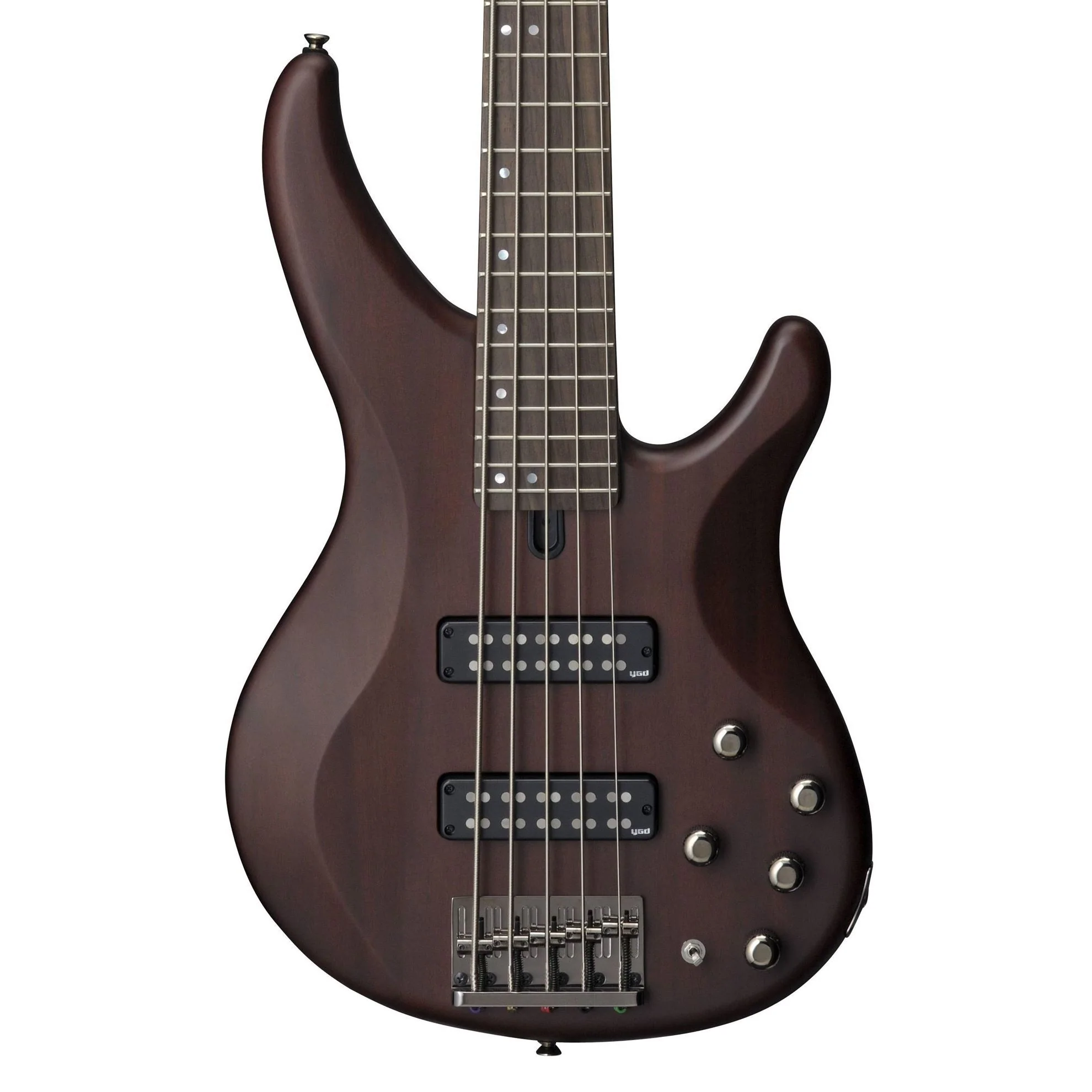 Yamaha TRBX505 5-String Bass Guitar with Maple/Mahogany Neck - Translucent Brown - Image 2
