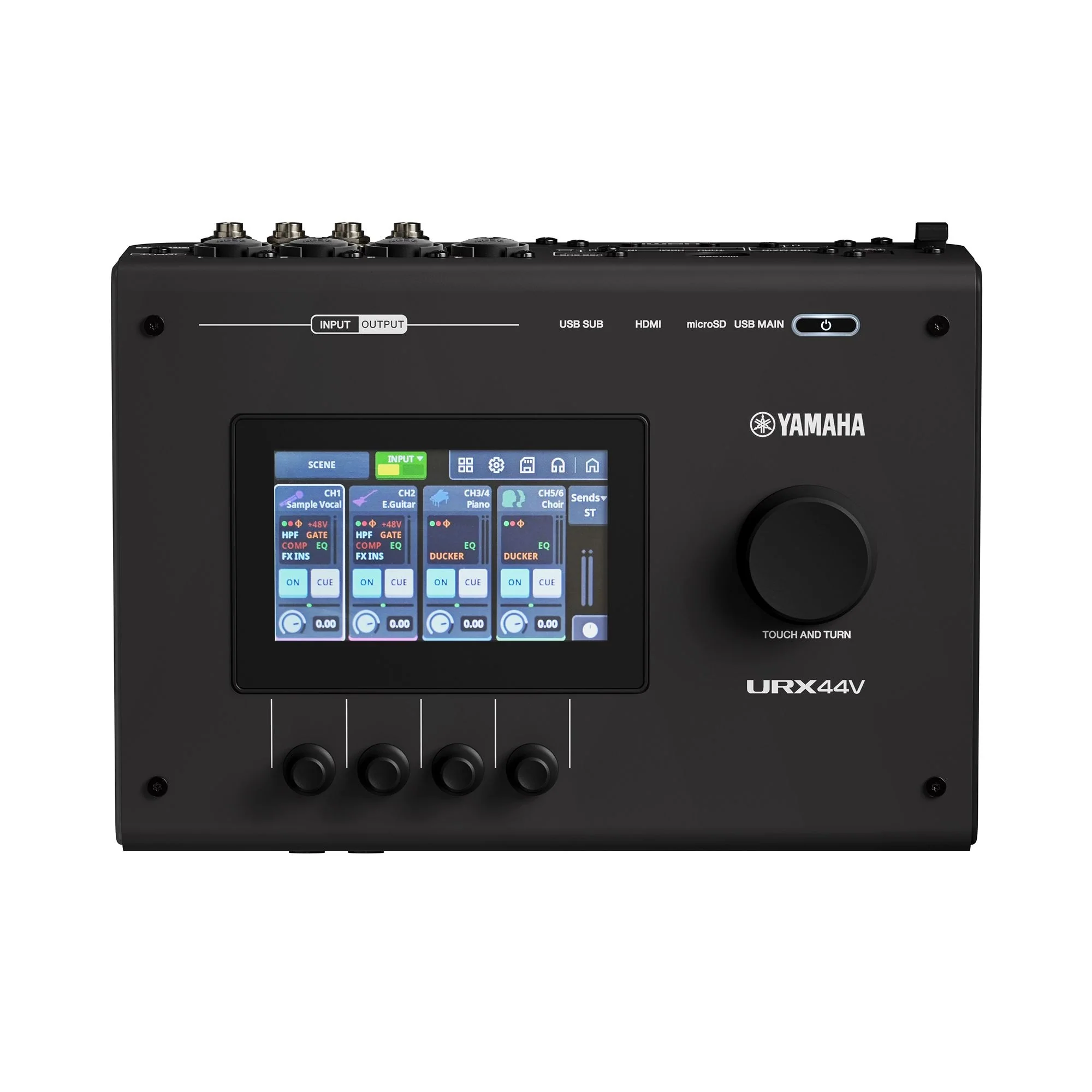 Yamaha URX44V Audio Interface / Mixerface With Video Interface – Black