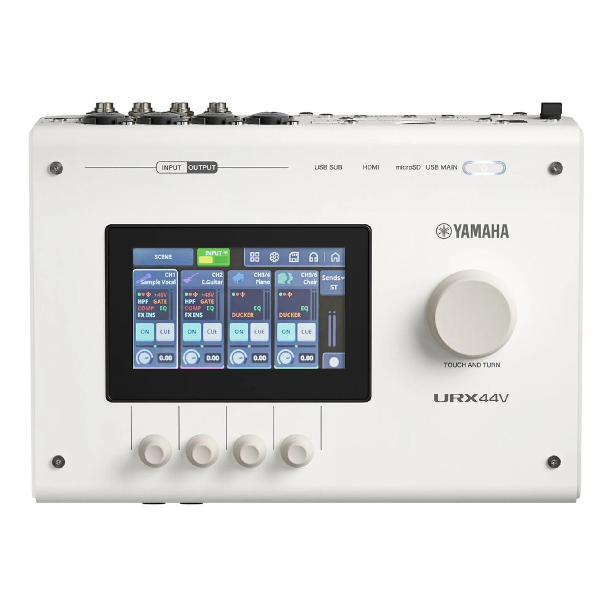 Yamaha URX44V Audio Interface / Mixerface With Video Interface – White