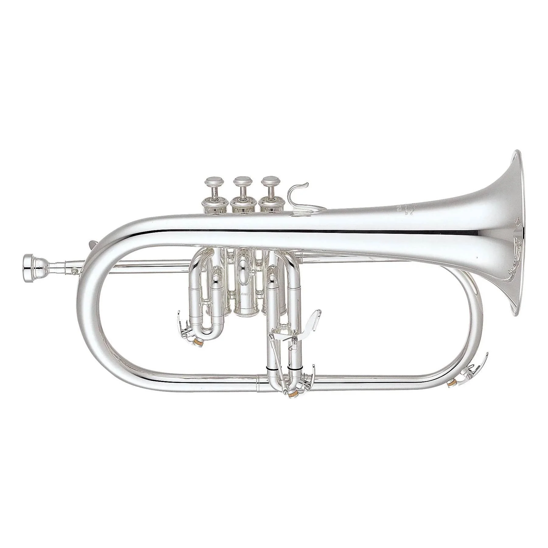 Yamaha YFH631GS Silver Plated Flugelhorn Gold-Brass Bell - Image 2
