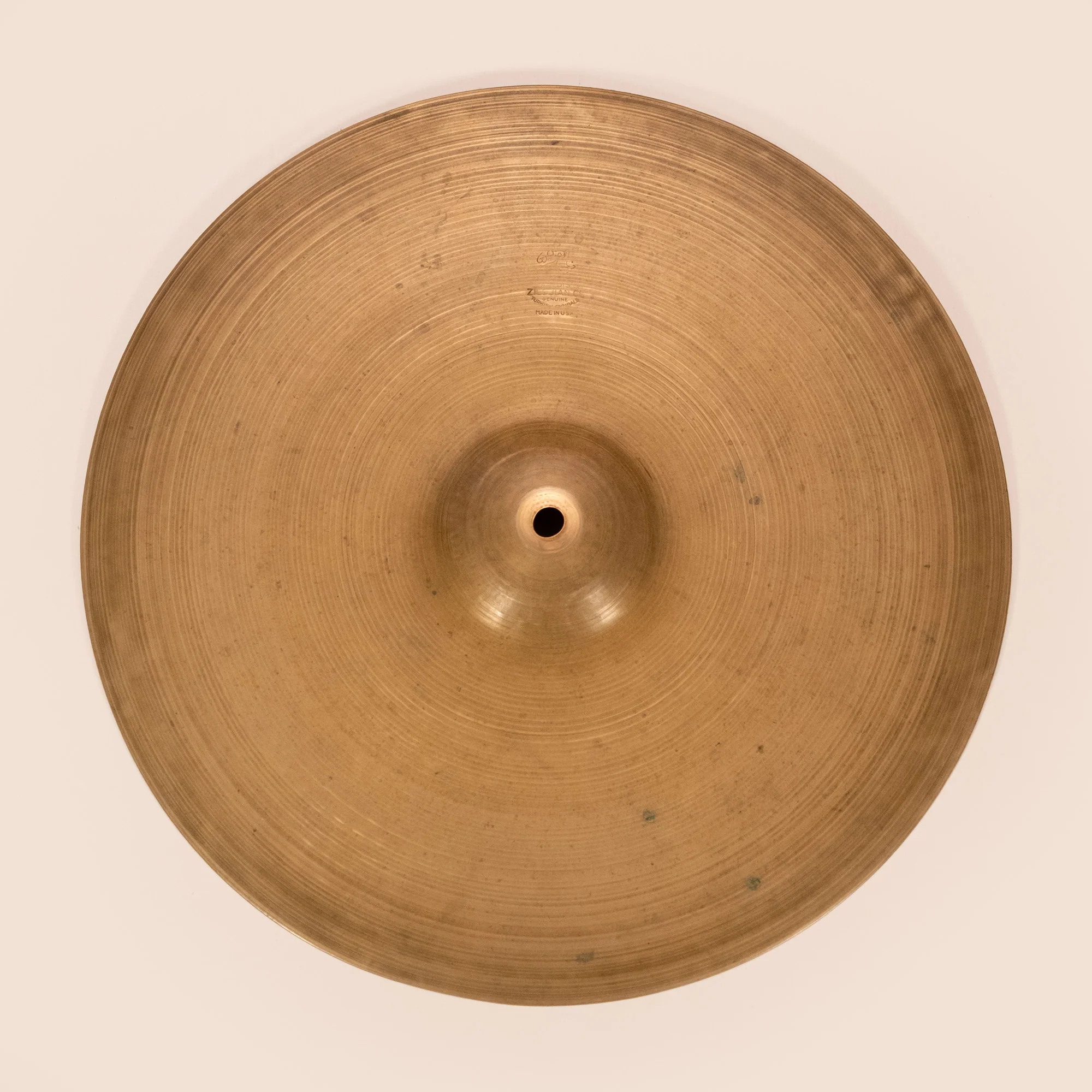 Zildjian Avedis Trans Stamp Single 14 inch Hi-hat Cymbal '46 - '53 - Preloved