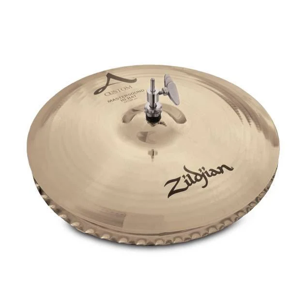Zildjian A Custom 15 inch Mastersound Hi-Hat Cymbals (Bottom) - Image 2