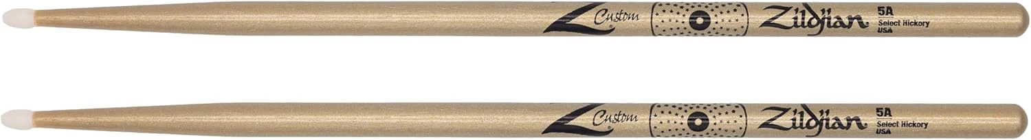 Zildjian Z Custom Ltd Ed. 5A Nylon Tip Drumsticks - Gold Chroma - Image 6