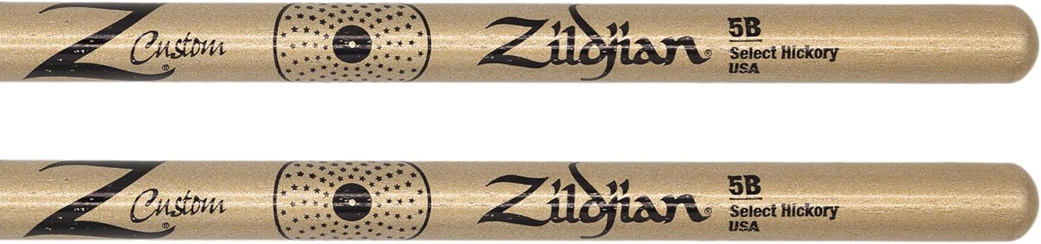 Zildjian Z Custom Ltd Ed. 5B Nylon Tip Drumsticks - Gold Chroma - Image 4