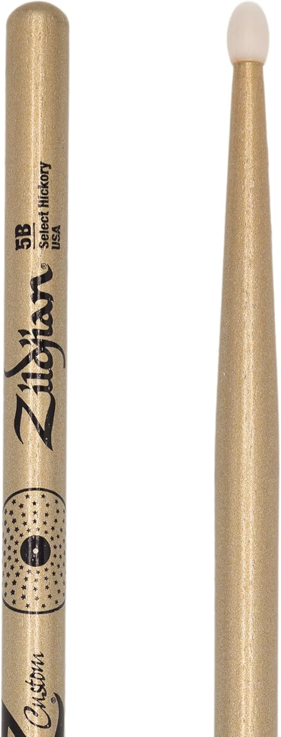 Zildjian Z Custom Ltd Ed. 5B Nylon Tip Drumsticks - Gold Chroma - Image 6