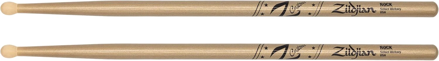 Zildjian Z Custom Ltd Ed. ROCK Wood Tip Drumsticks - Gold Chroma - Image 5
