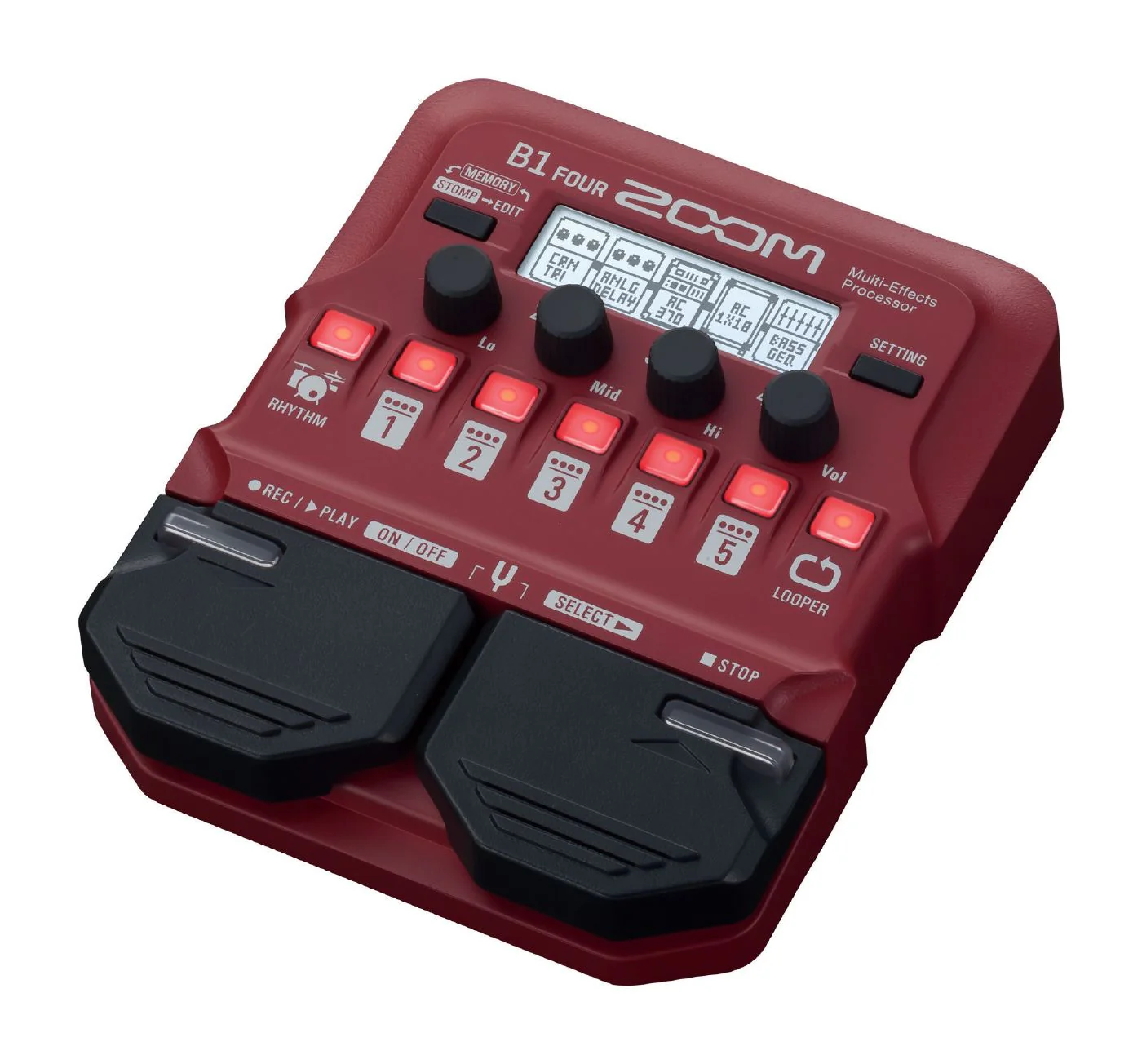Zoom B1 Four Bass Amp Modeler and Multi-Effects Pedal - Image 3